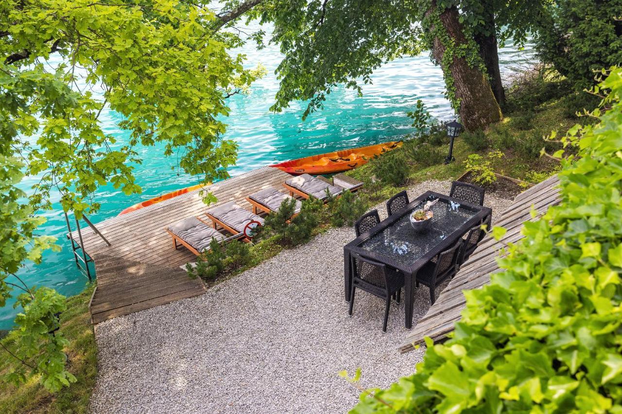 Private Beach House On Lake Блед Экстерьер фото