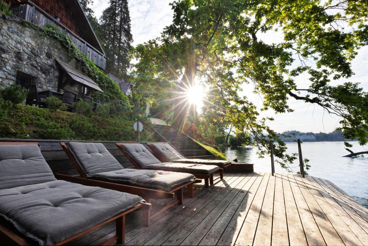 Private Beach House On Lake Блед Экстерьер фото